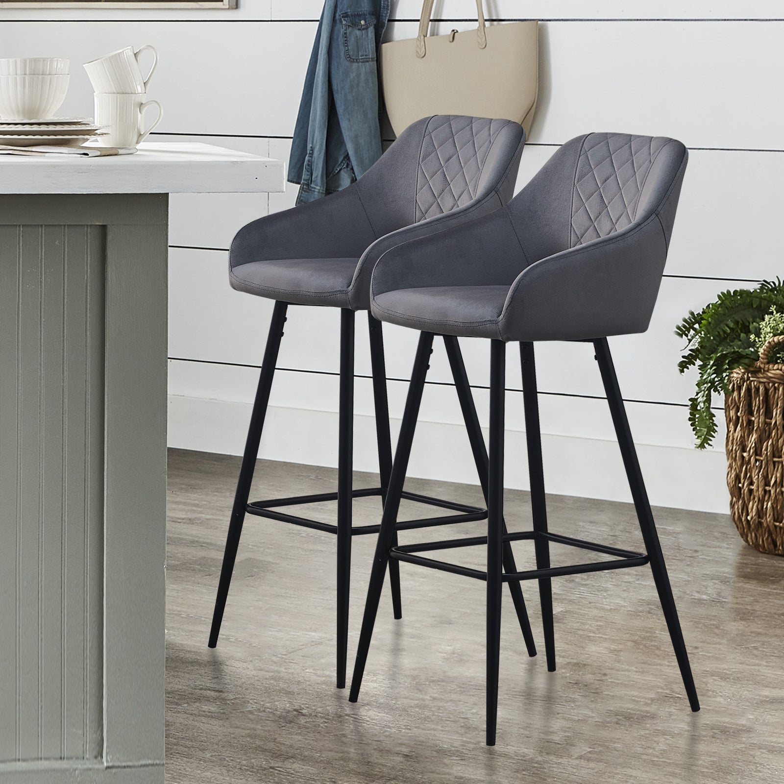 Adjustable bar stools with deals backs and arms