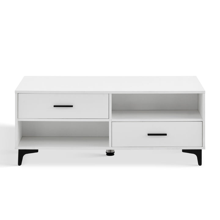 Adamo Stylish Coffee Table with Hidden Compartments and Open Shelf