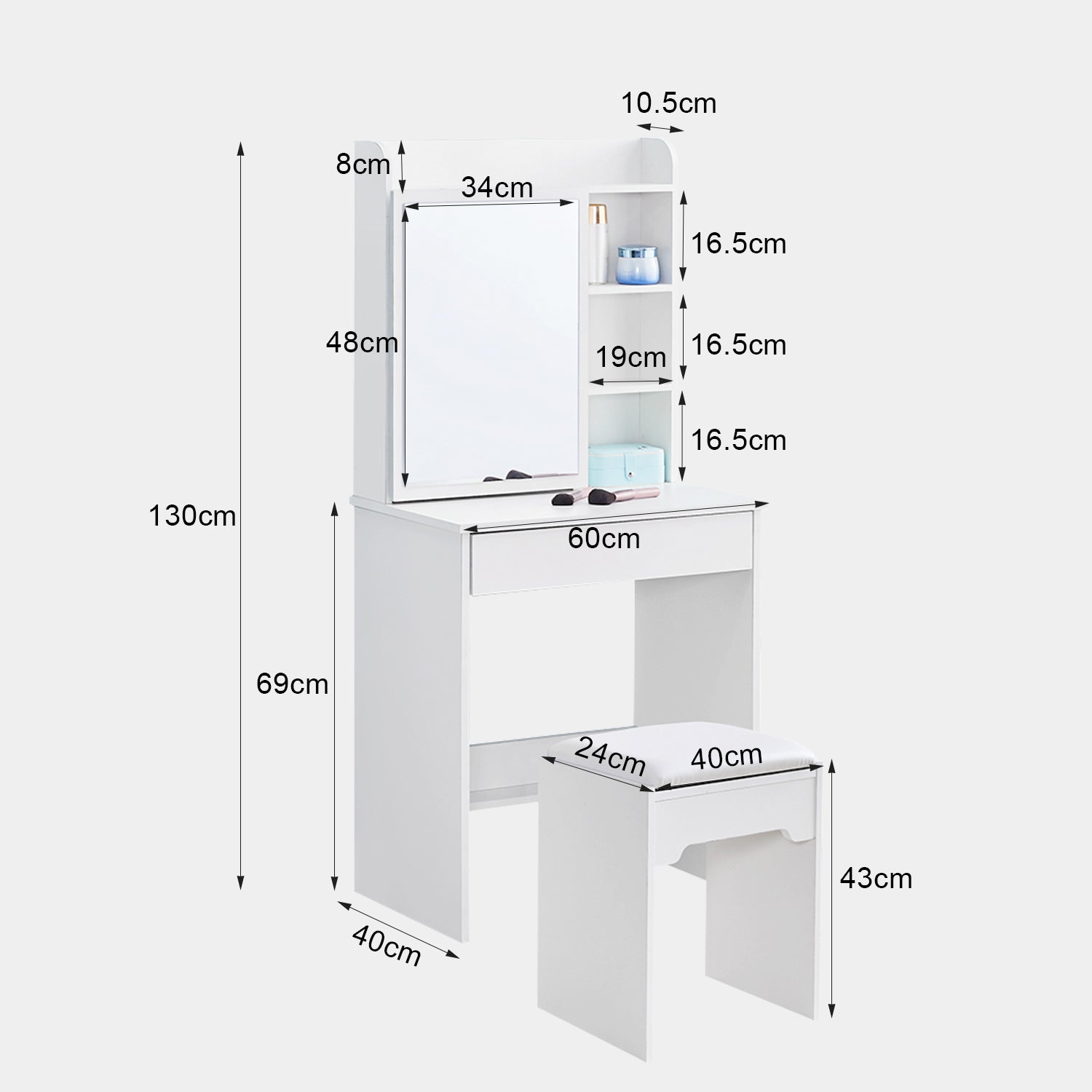 Adaly Dressing Table — Bluewud