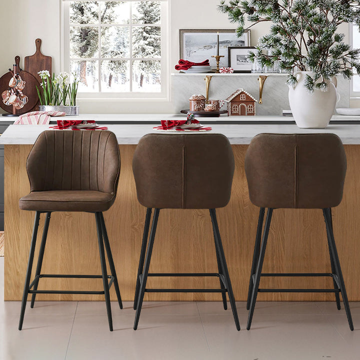 Danforth Bar Stool [Set of 2] [65CM] [PU Leather]