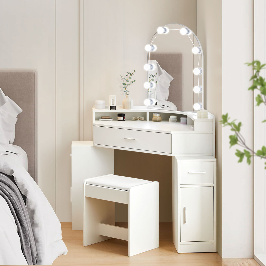 Ayran Corner Dressing Table [Stool Included]