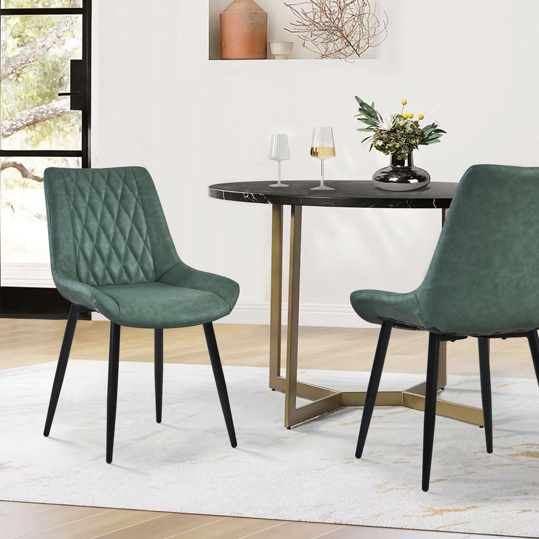 Carl Dining Chairs [Set of 2] [Faux Leather]