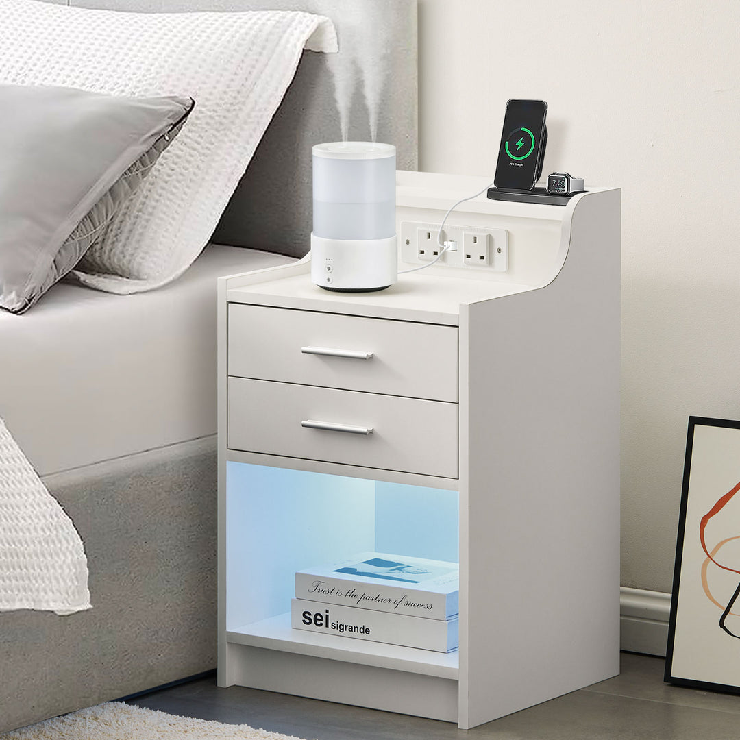 Claria Smart Bedside Table [RGB LED Lights]