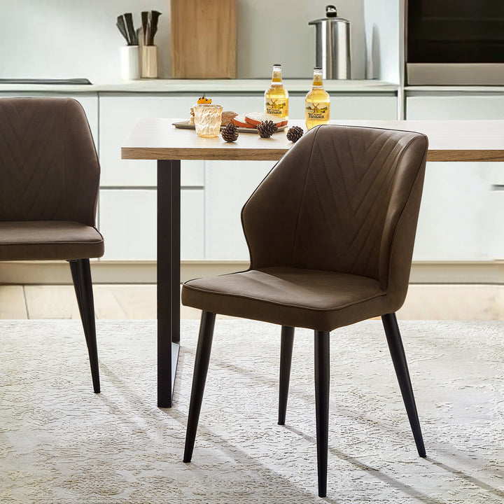 Daviyon Dining Chairs [PU Leather] [Set of 2]