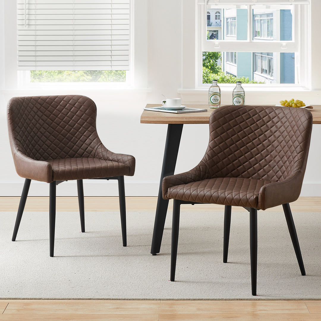 Dundas Dining Chairs [Set of 2] [PU Leather]