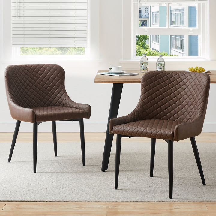 Dundas Dining Chairs[Set of 2] [PU Leather]