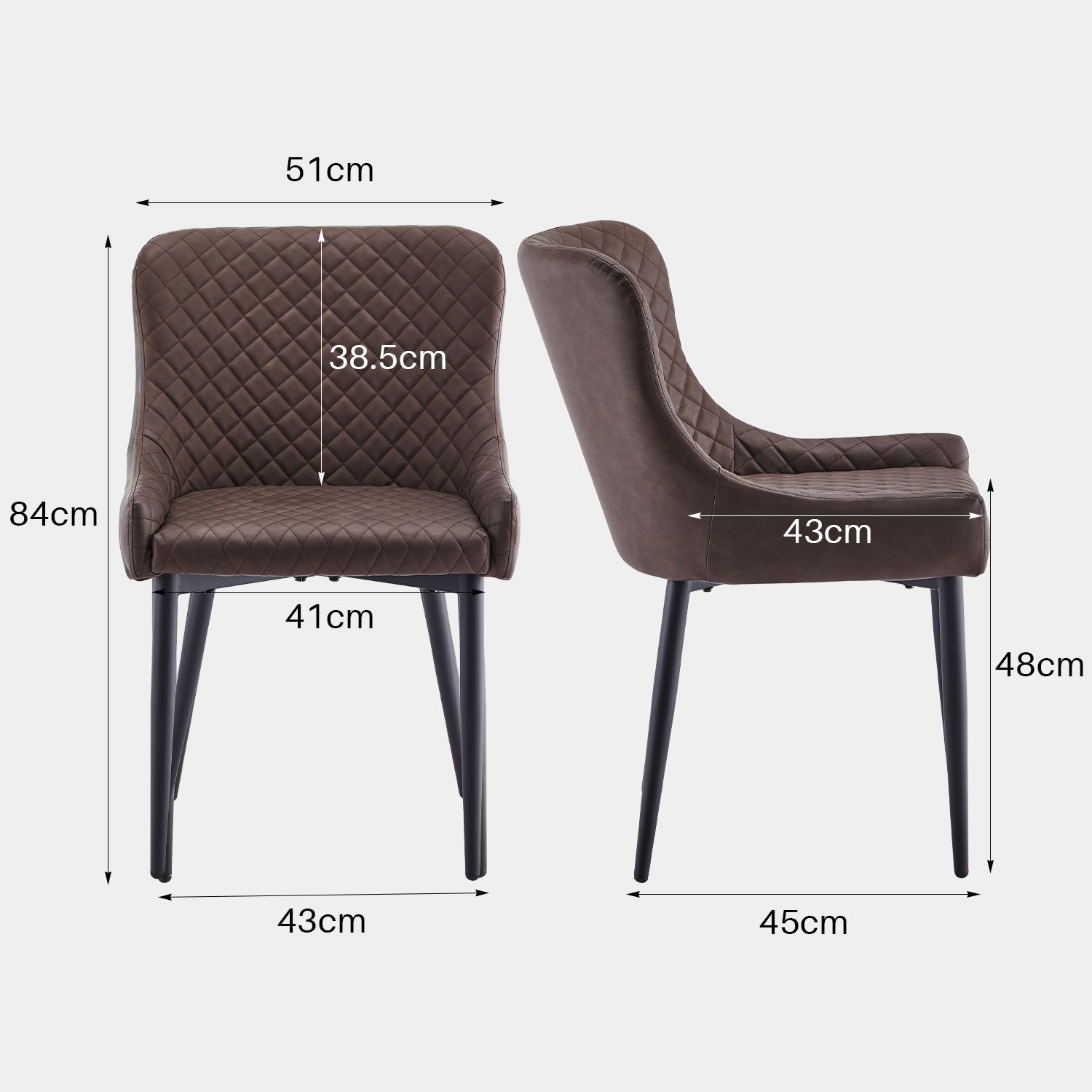 Dining chair seat online height cm