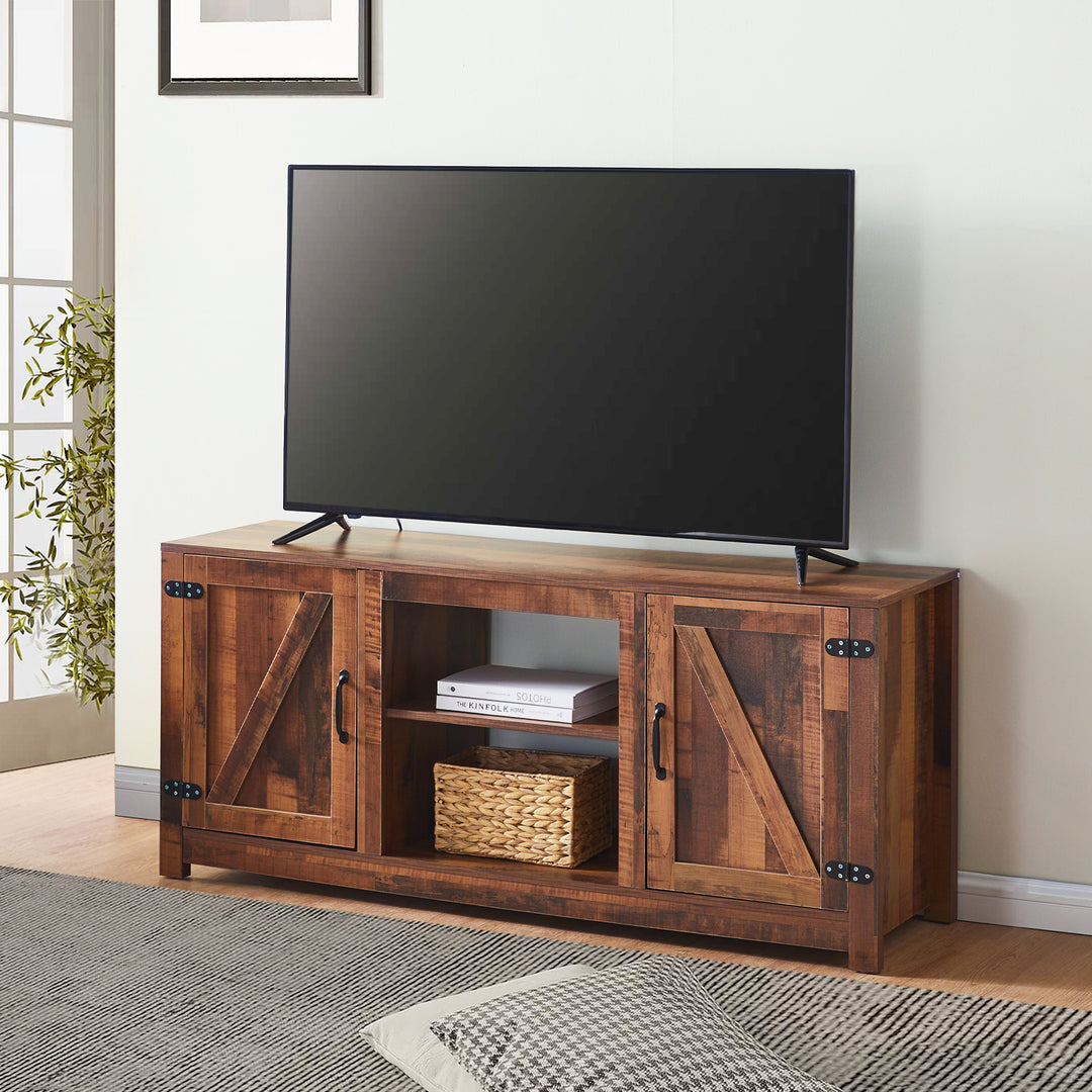 Idis Rustic Industrial Wood TV Stand