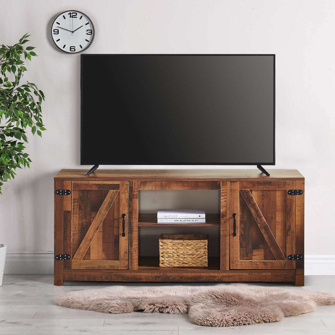 Idis Rustic Industrial Wood TV Stand