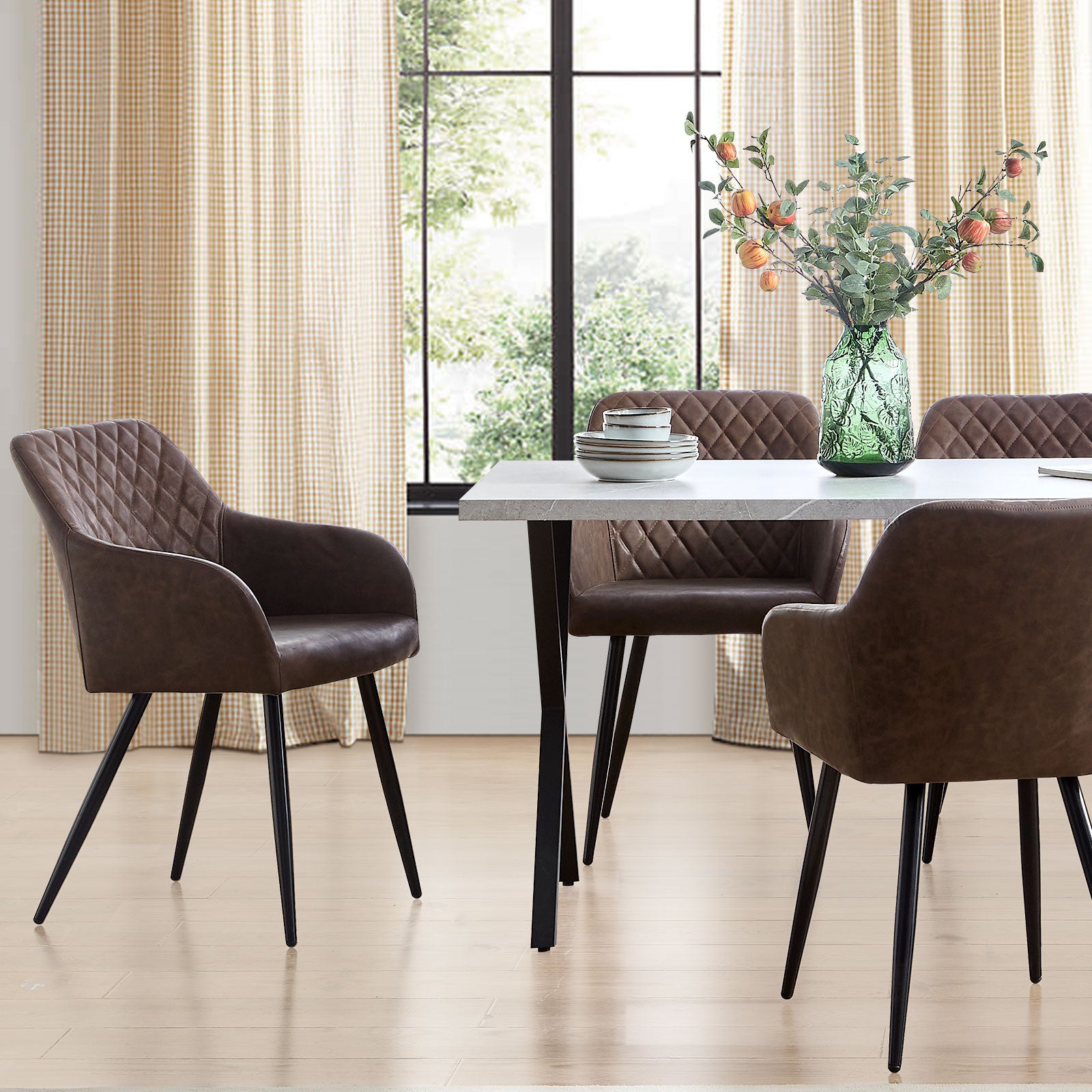 Moree Dining Chairs [PU Leather] [Set of 2]