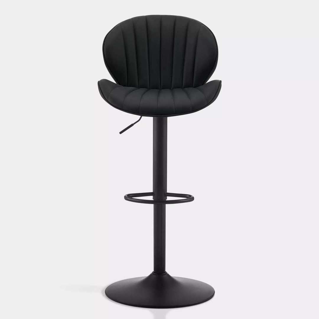 Caryol Swivel Bar Stool [Set of 2] [Height Adjustable] [PU Leather]