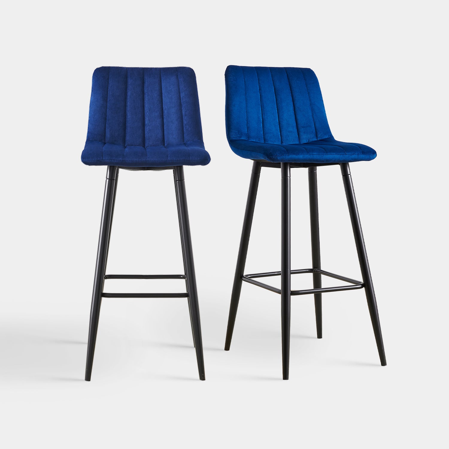 Blue bar stools set deals of 3