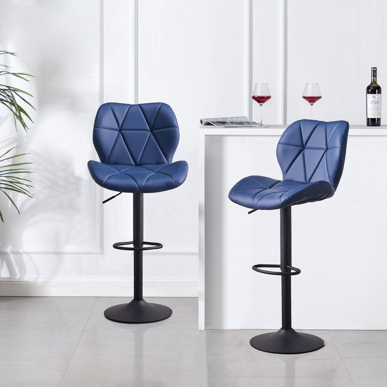 Dexter Bar Stools [PU Leather] [Set of 2]