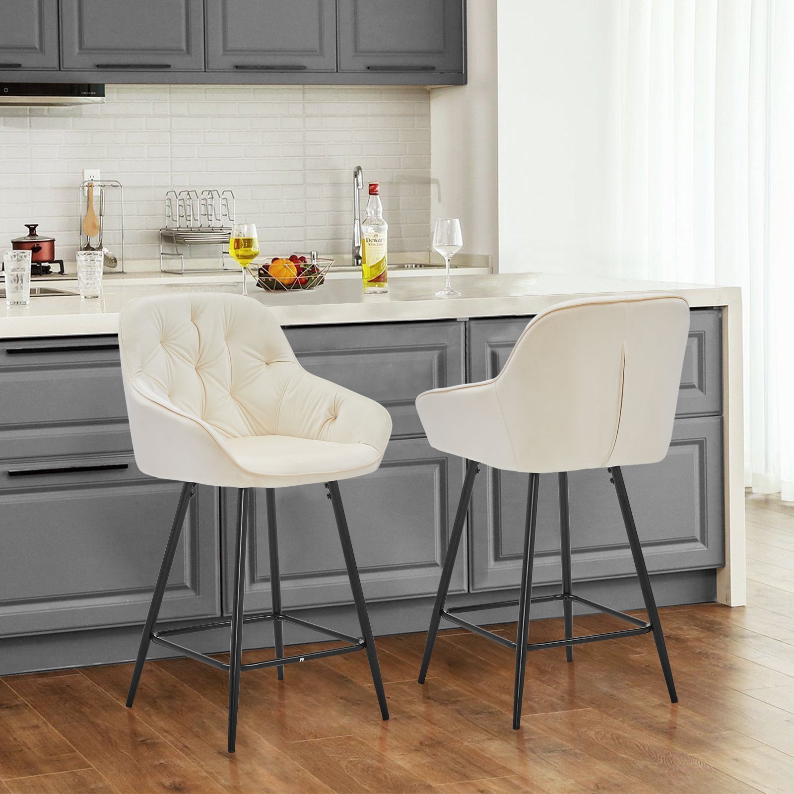 Grey breakfast store bar stools