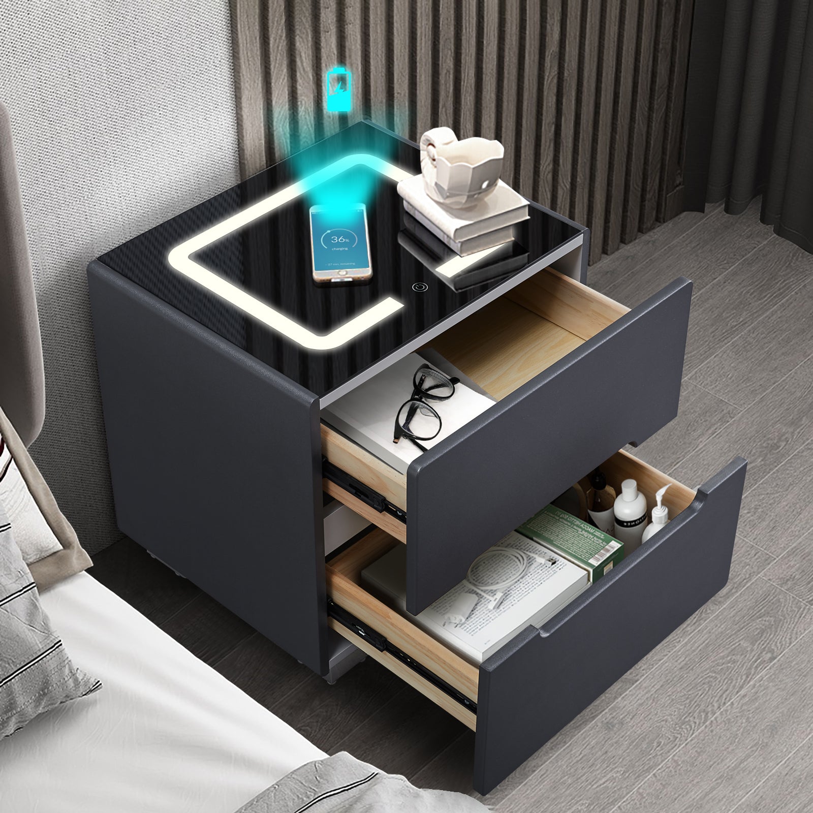 Smart nightstand deals with wireless charging